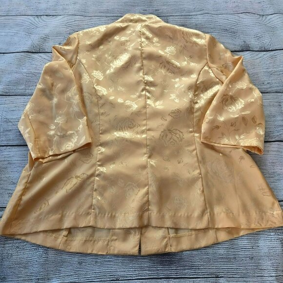 Roaman's Women's Plus Size 18W 2pc Top with Skirt RN88842 Yellow - Picture 3 of 13